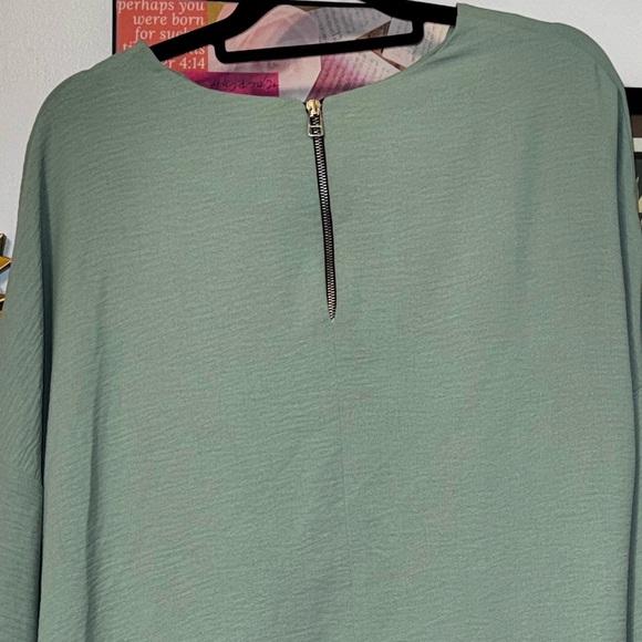 Sage Green Longsleeve Midi Dress - Picture 8 of 11